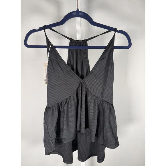 NWT Halara Ribbed Flowy Top Black Lightweight Swing Cami Size Small - Picture 2 of 4